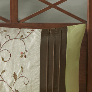 Thumbnail 7: Madison Park Madison Park Serene Green 7-pc. Comforter Set 
