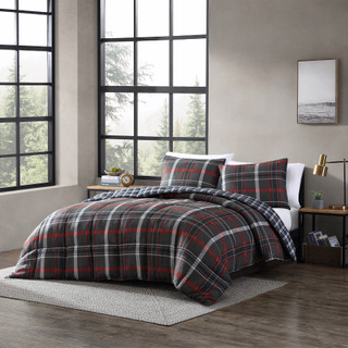 Thumbnail 4: Eddie Bauer Eddie Bauer Willow Plaid Micro Suede Comforter Bedding Set 
