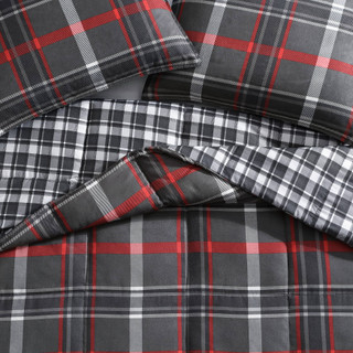 Thumbnail 10: Eddie Bauer Eddie Bauer Willow Plaid Micro Suede Comforter Bedding Set 