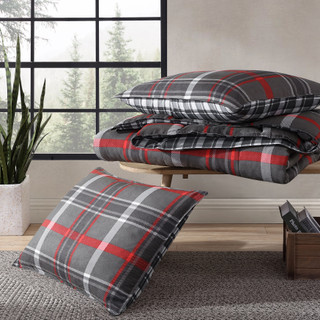 Thumbnail 12: Eddie Bauer Eddie Bauer Willow Plaid Micro Suede Comforter Bedding Set 