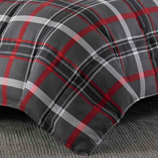 Thumbnail 6: Eddie Bauer Eddie Bauer Willow Plaid Micro Suede Comforter Bedding Set 