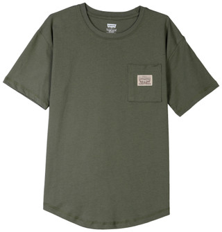 Thumbnail 1: Levi's Levis Big Boys Curved Hem Pocket T-Shirt 