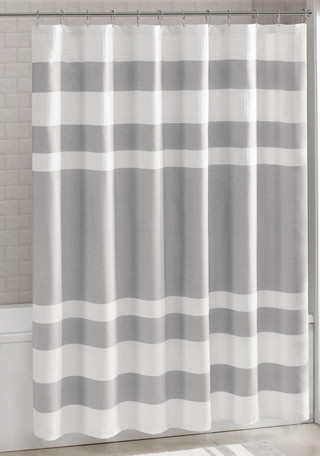 Thumbnail 1: Madison Park Madison Park Spa Waffle Shower Curtain 