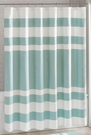 Thumbnail 1: Madison Park Madison Park Spa Waffle Shower Curtain 