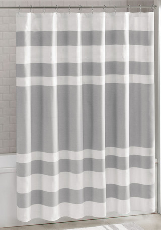Thumbnail 1: Madison Park Madison Park Spa Waffle Shower Curtain 