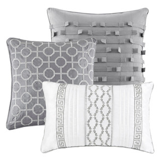 Thumbnail 17: Madison Park Madison Park Bennett Grey 7-pc. Comforter Set 
