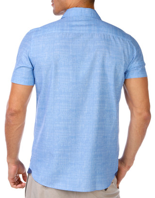Thumbnail 3: Silver Jeans Co. Silver Jeans Co Mens Short Sleeve Solid Button Down Shirt 