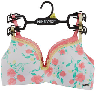 Thumbnail 1: NINE WEST Nine West Womens 3 Pk Push Up Lace Trim Bras 