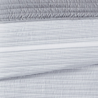 Thumbnail 4: Brooklyn Loom Brooklyn Loom Niari Stripe Quilt Set 