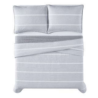 Thumbnail 5: Brooklyn Loom Brooklyn Loom Niari Stripe Quilt Set 