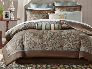 Thumbnail 7: Madison Park Madison Park Aubrey Brown 12-pc. Comforter Set 
