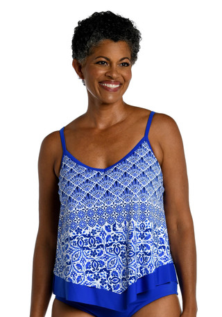 Thumbnail 1: Maxine of Hollywood Maxine Of Hollywod Womens Flutter Tankini Swim Top 