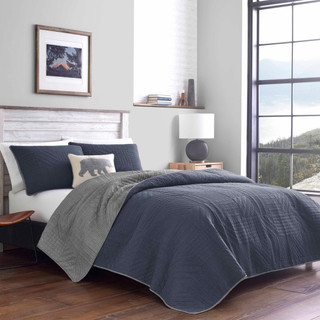 Thumbnail 3: Eddie Bauer Eddie Bauer Hidden Lake Reversible Quilt Set in Blue 