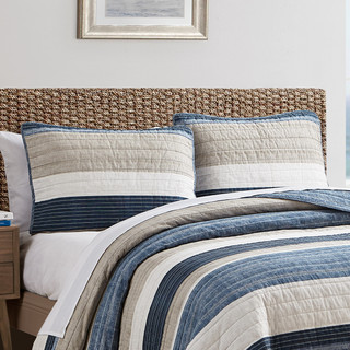 Thumbnail 4: Nautica Nautica Ridgeport 100% Cotton Reversible Quilt Set 
