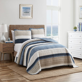 Thumbnail 3: Nautica Nautica Ridgeport 100% Cotton Reversible Quilt Set 