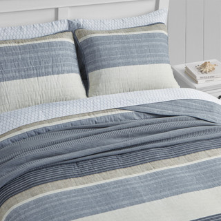 Thumbnail 27: Nautica Nautica Ridgeport 100% Cotton Reversible Quilt Set 