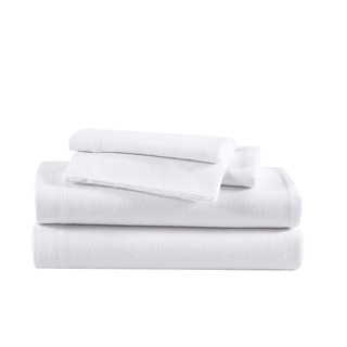 Thumbnail 2: Eddie Bauer Eddie Bauer Solid White Cotton Flannel Sheet Set 