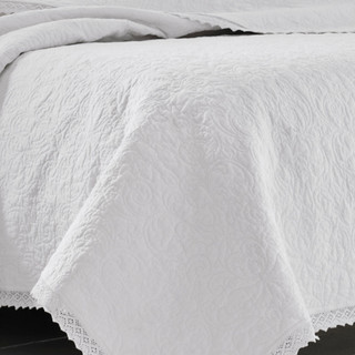 Thumbnail 8: Laura Ashley Laura Ashley Heirloom Crochet Quilt Set 
