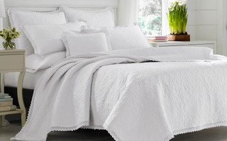 Thumbnail 5: Laura Ashley Laura Ashley Heirloom Crochet Quilt Set 