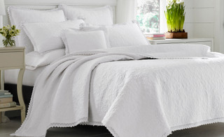 Thumbnail 3: Laura Ashley Laura Ashley Heirloom Crochet Quilt Set 