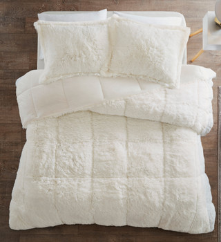Thumbnail 3: Intelligent Design Intelligent Design Malea Shaggy Long Fur Comforter Mini Set 