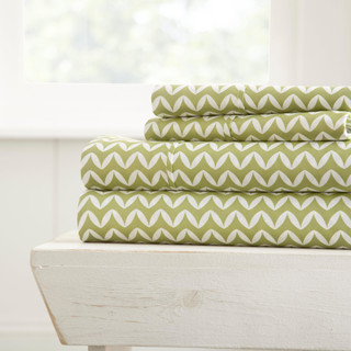 Thumbnail 4: Home Collections Home Collections Premium Ultra Soft Puffed Chevron Sheet Set 