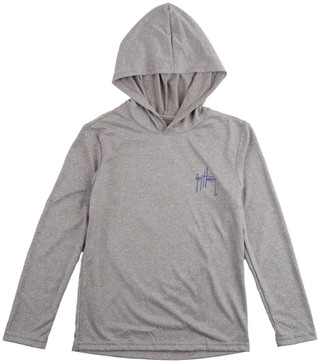 Thumbnail 1: Guy Harvey Guy Harvey Big Boys Long Sleeve Hooded Performance Shirt 