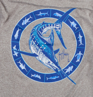 Thumbnail 3: Guy Harvey Guy Harvey Big Boys Long Sleeve Hooded Performance Shirt 
