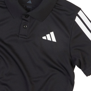 Thumbnail 3: Adidas Adidas Big Boys Rib Collar 3 Stripe Polo Shirt 