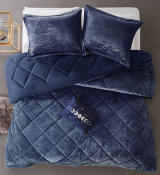 Thumbnail 6: Intelligent Design Intelligent Design Felicia Velvet Comforter Set 