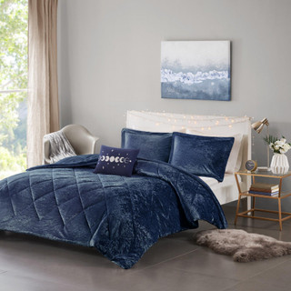 Thumbnail 2: Intelligent Design Intelligent Design Felicia Velvet Comforter Set 