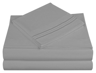 Thumbnail 8: Cathay Home Cathay Home Embroidered Microfiber Sheet Set 