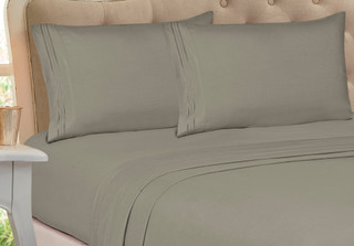 Thumbnail 4: Cathay Home Cathay Home Embroidered Microfiber Sheet Set 