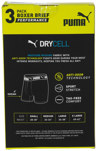Thumbnail 2: Puma Puma Mens 3 Pk Flex Training Boxer Briefs 