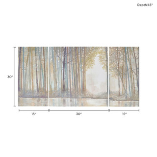 Thumbnail 12: Madison Park Madison Park Forest Reflections 3-pc. Wall Art Set 