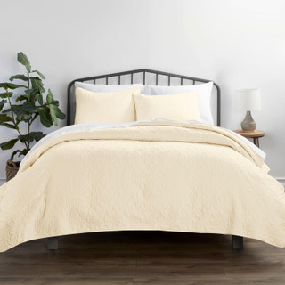Thumbnail 4: Home Collections Home Collections Premium Soft Damask Quilted Coverlet Set 