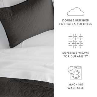 Thumbnail 23: Home Collections Home Collections Premium Soft Damask Quilted Coverlet Set 
