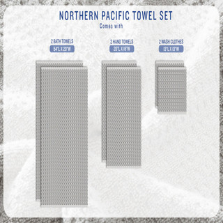 Thumbnail 5: Tommy Bahama Tommy Bahama Northern Pacific 6 Piece Cotton Terry Towel Set 