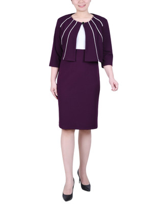 Thumbnail 1: NY COLLECTION NY Collection Petite 2 Pc Dress Set 
