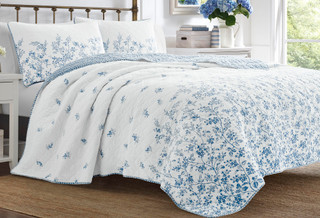Thumbnail 3: Laura Ashley Laura Ashley Flora Quilt Set 