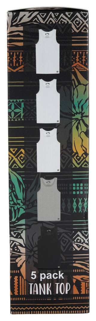 Thumbnail 3: BILLABONG Billabong Mens 5 Pk Sleeveless Cotton Solid Tank Tops 