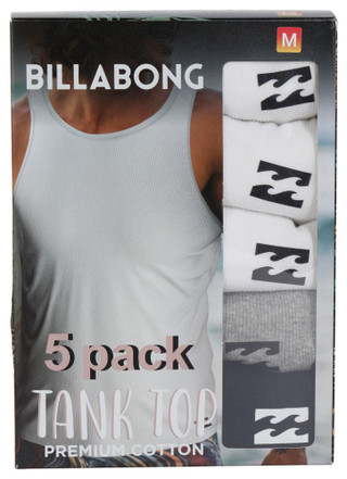 Thumbnail 1: BILLABONG Billabong Mens 5 Pk Sleeveless Cotton Solid Tank Tops 