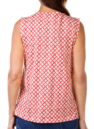 Thumbnail 3: Nautica Nautica Womens Sleeveless Embroidered Smocked Tank 