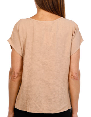 Thumbnail 2: ELAN + GRACE Elan + Grace Petite Short Sleeve Airflow Doleman Top 