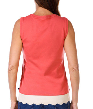 Thumbnail 3: Nautica Nautica Womens Sleeveless Scalloped Tank 