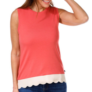 Thumbnail 1: Nautica Nautica Womens Sleeveless Scalloped Tank 
