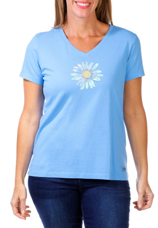 Thumbnail 1: Life is Good Life Is Good Womens Short Sleeve Breezy Daisy Top 