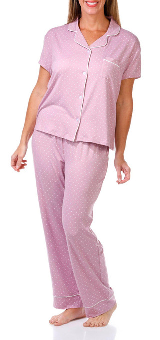 Thumbnail 1: Laura Ashley Laura Ashley Womens 2 Pc Polka Dot Sleepwear Pants Set 