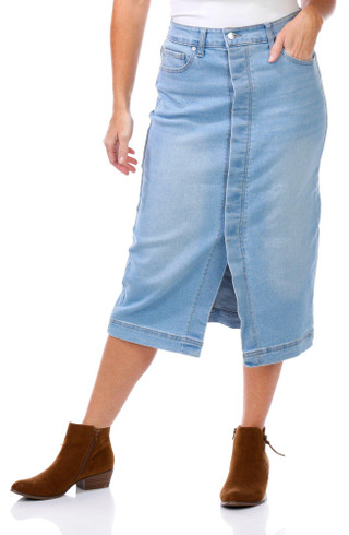 Thumbnail 4: Express Womens 31 inseam Denim Skirt 