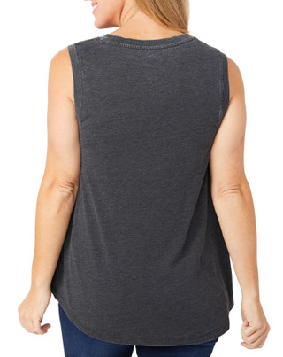 Thumbnail 3: Brisas Brisas Womens Active Solid Acid Wash Tank Top 